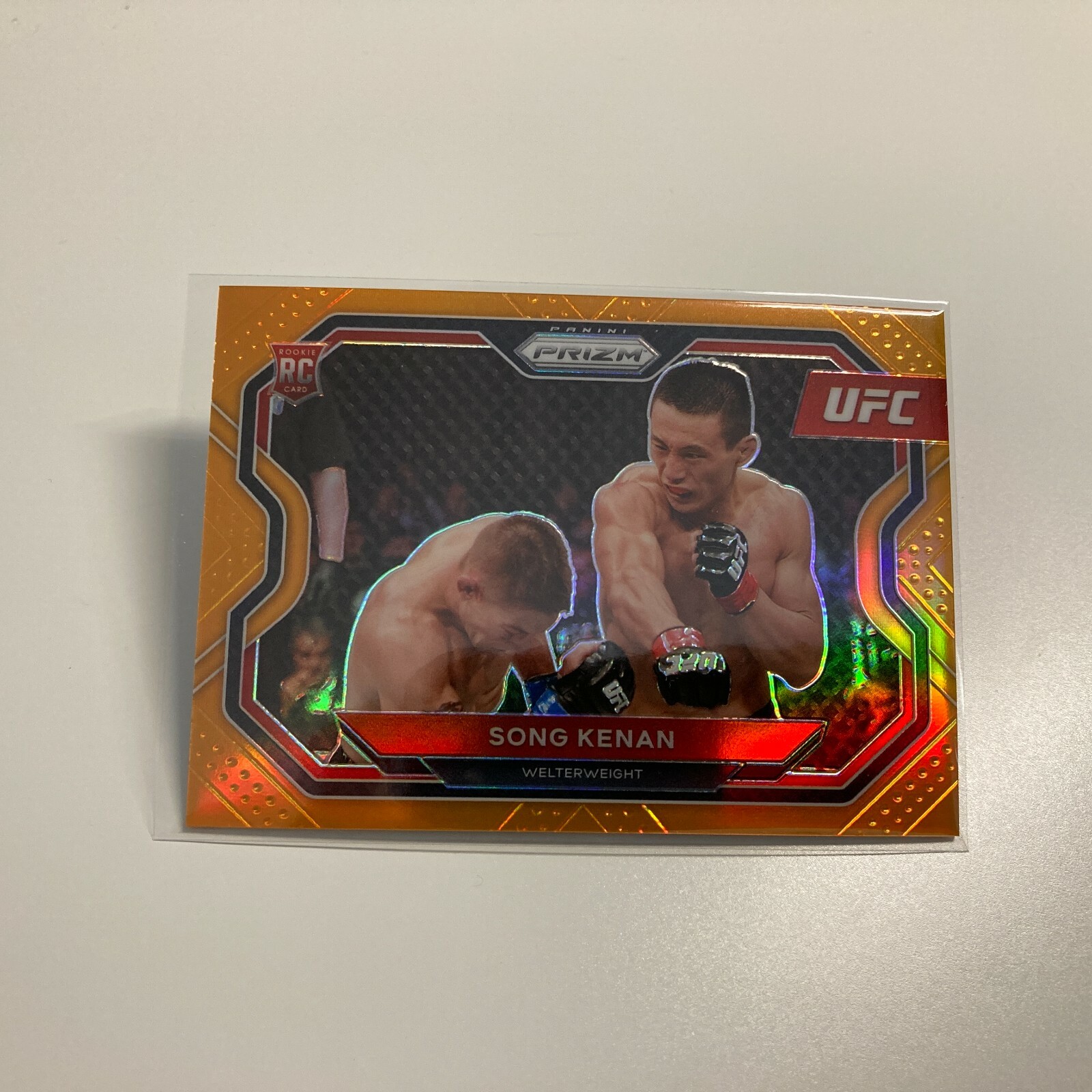 Song Kenan 2021 Panini Prizm UFC Orange Refractor RC Rookie Card 42/99 #167