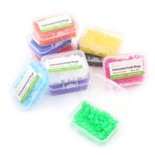 100 Pcs/Box Dental Instrument Silicone Color Code Rings Autoclavable 10 Colors
