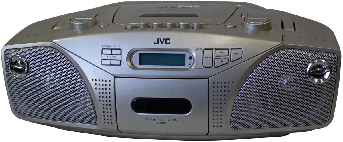 JVC RC-EZ35S BOOMBOX W/ Radio CD & CASSETTE PLAYER Portable Stereo.