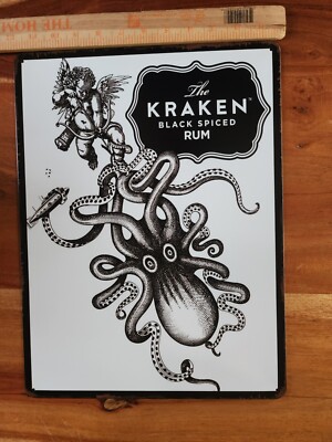 16x12 Kraken Spiced Rum Octopus Metal Bar Sign Beer Whisky Reproduction