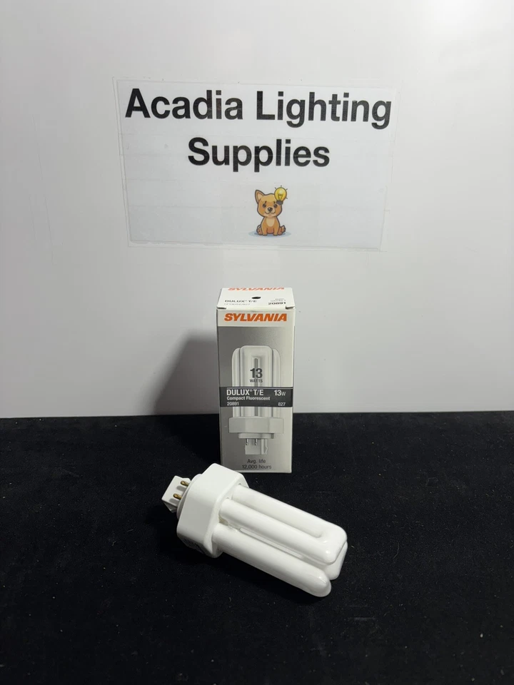 ⚡️4-pack Sylvania Deluxe T/E Fluorescent Compact Bulbs⚡️20891 13W CF13DT/E/827 - Image 2 of 4