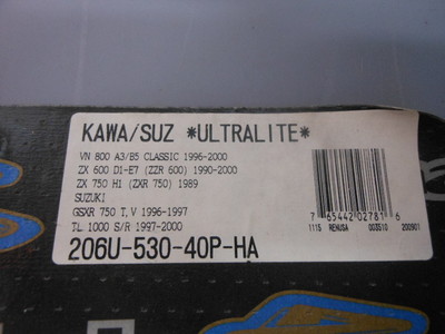 NOS Renthal Rear 40T Sprocket 96-97 Suzuki GSXR750 R206U-530