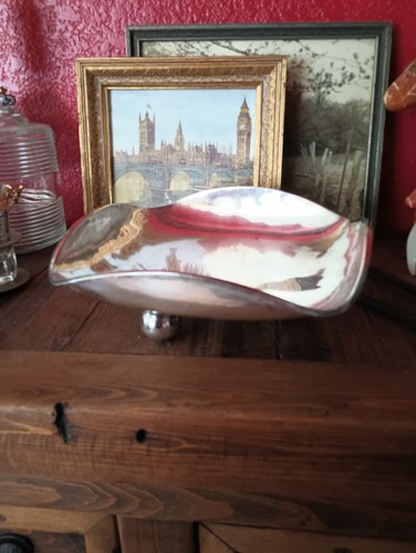 Juvento Lopez Reyes Argento Sterling Modernariato 3 Gambe Ciotola 365 grammi 7,25" - Foto 8 di 11