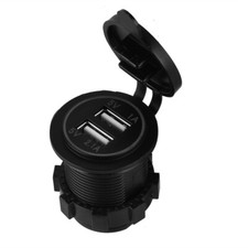 Double Prise De Courant USB étanche 3.1A Avec Indicateur LED Pour Voiture Bateau