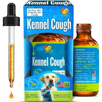 CANIS&CATTUS Natural Kennel Cough Treatment for Dogs & Cats | Breathing Support | 2 Oz