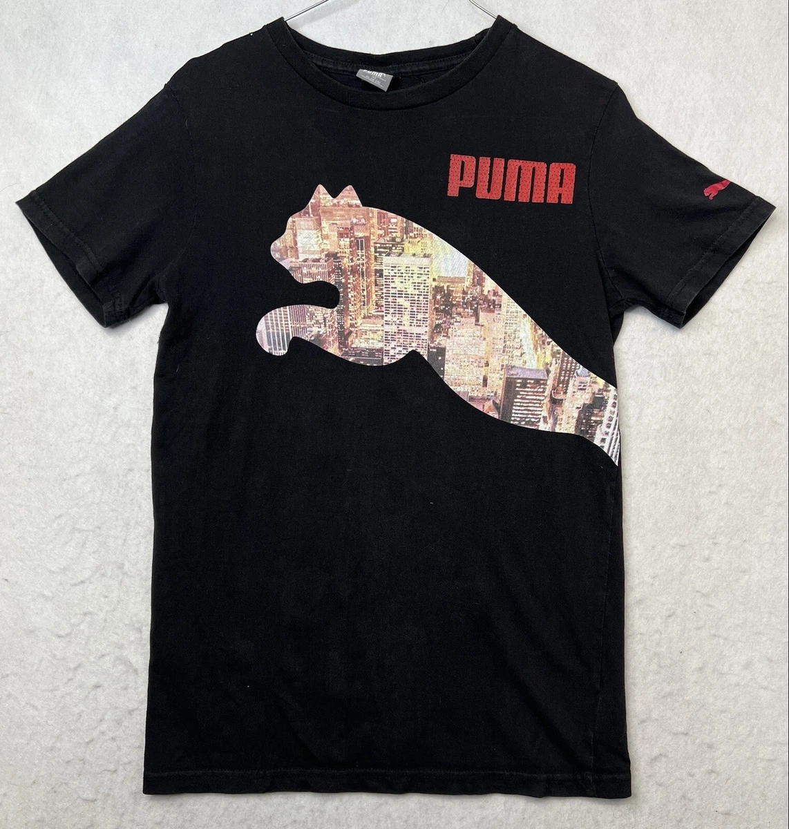 Puma short sleeve men s T shirt boys size XL 18 20 black