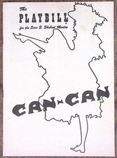 CAN-CAN COLE PORTER 1953 LILO ROBERT PEN PLAYBILL SAM SHUBERT THEATRE NY Z6379