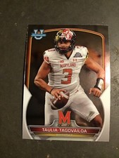 2022 Bowman University Chrome Taulia Tagovailoa Base Card Maryland Terrapins