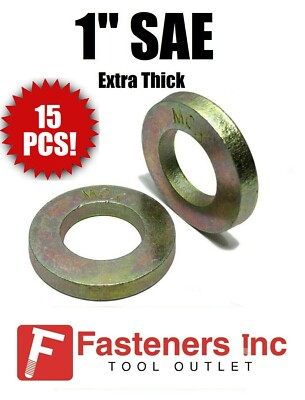 #ad Qty 15 1quot; Extra Thick Flat Washers SAE Grade 8 Hardened Washers MCX Mil Carb $41.90