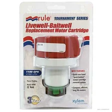 Rule 1100 GPH Livewell-Baitwell Replacement Motor Cartridge 47DR 12VDC Boat Pump