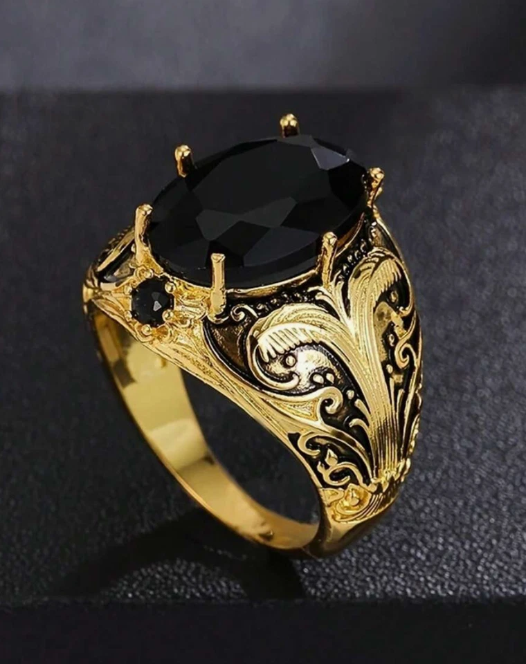 Anillo de Titanium En Oro 14k Para Hombre Joyeria Sortijas Matrimónio Compromiso - Image 3 of 4