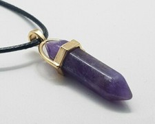 Natural Quartz Chakra Crystal Healing Point Cut Gemstone Pendant Reiki Necklace