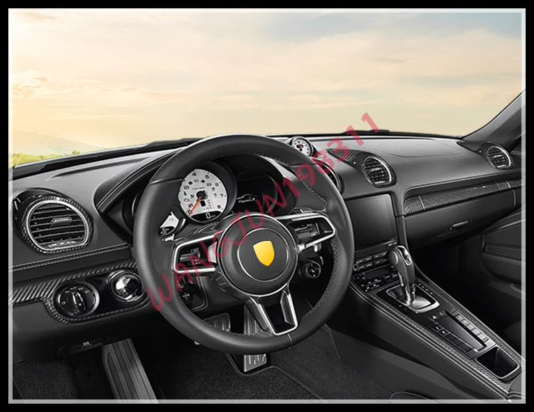FDAIUN per Porsche Cayenne 2018 2019 2020 2021 2022 2023 Cambio Automatico Auto Pomello del Cambio Copertura Trim Sticker Car Interior Decor Accessori (fibra di carbonio