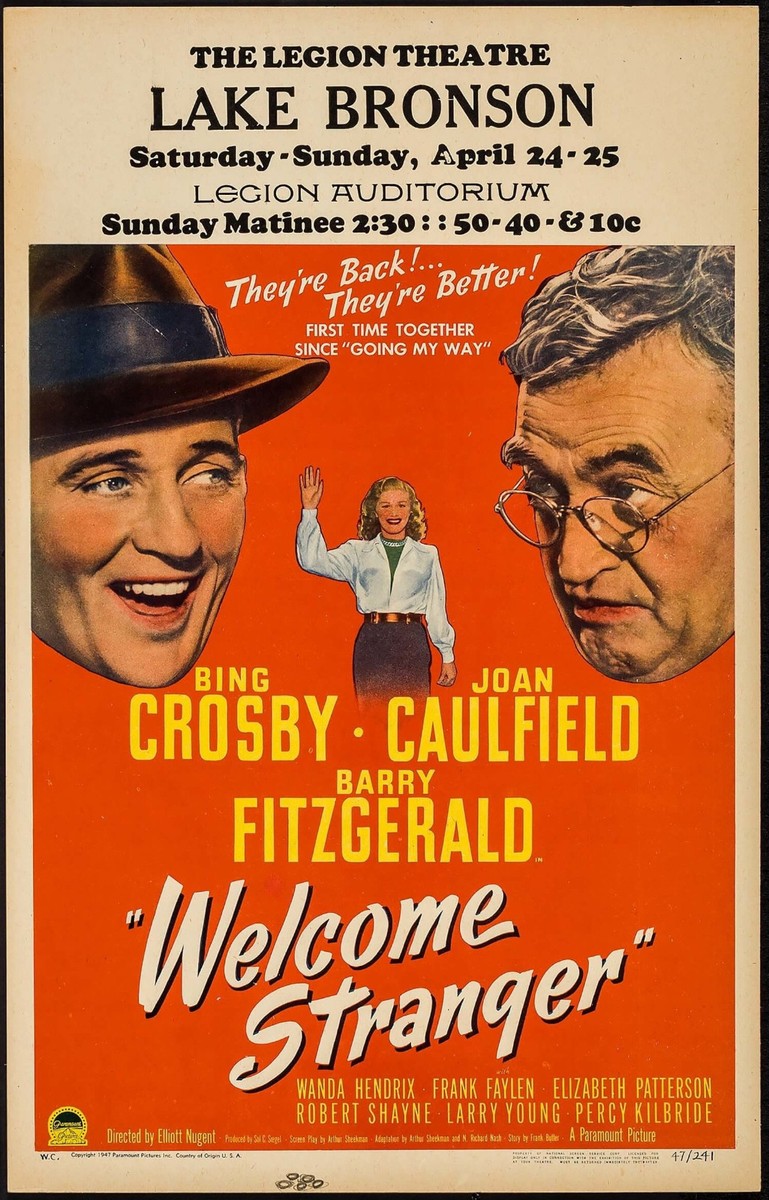 Which Way to the Front? レトロ　ヴィンテージ映画ポスター Movie Poster Welcome Stranger 1947 Window Card 14