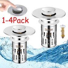 Bathroom Sink Stopper Drain Strainer Pop Up Drain Stopper Stainless Fit 28-38mm