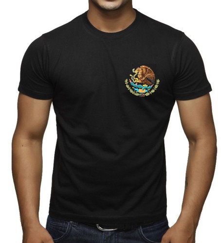 Men's Mexico Seal Chest Black T Shirt 