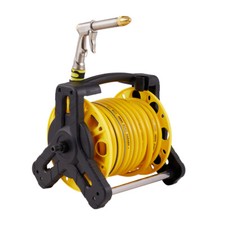 50M Portable Garden Water Hose Pipe Reel Flexible Spray Nozzle Set Outdoor