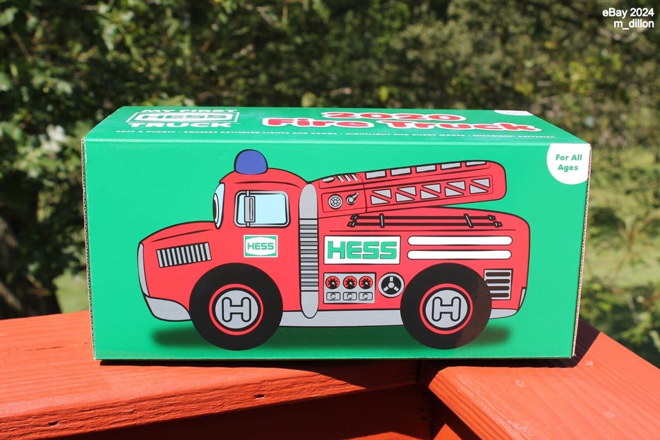 Mint 2020 Hess Plush Toy Fire Truck in Original Box with Tags Lights