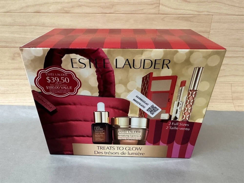 Estee Lauder Treats To Glow 6 Pcs (Includes 2 Full Size, Skin Care Best Sellers)
