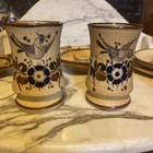 VTG Mexican Tonala Pottery Plates Set of 2 Boho Bird To Hang, 2 Mugs & 2 Plates — photo 2