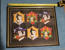 Vintage Japanese Hand Made Mini Kites Framed