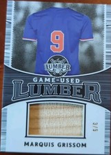 MARQUIS GRISSOM 2024 Leaf Lumber JUMBO Game Used BAT PATCH Relic /5 Expos Giants