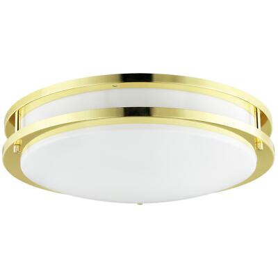 Diodesy 12'' Energy Saving Band Trim Fixture Polished Brass Finish White Lens