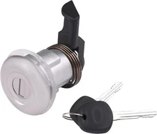 Fuel Door Lock Cylinder Key Set Compatible with 1995-2004 Toyota Silver 