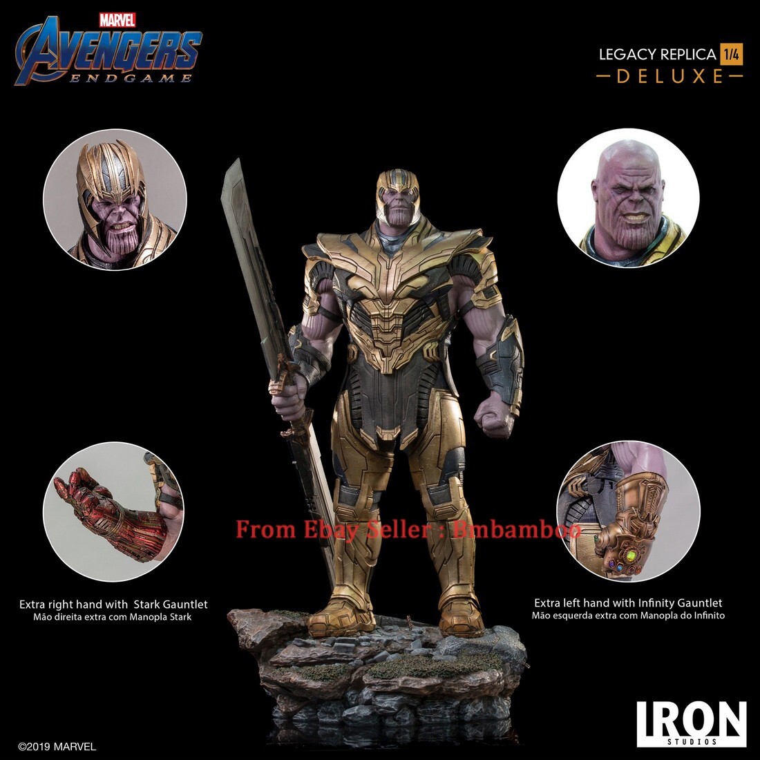 Iron Studios Avengers 4：Endgame 1/4 Thanos full body Figure