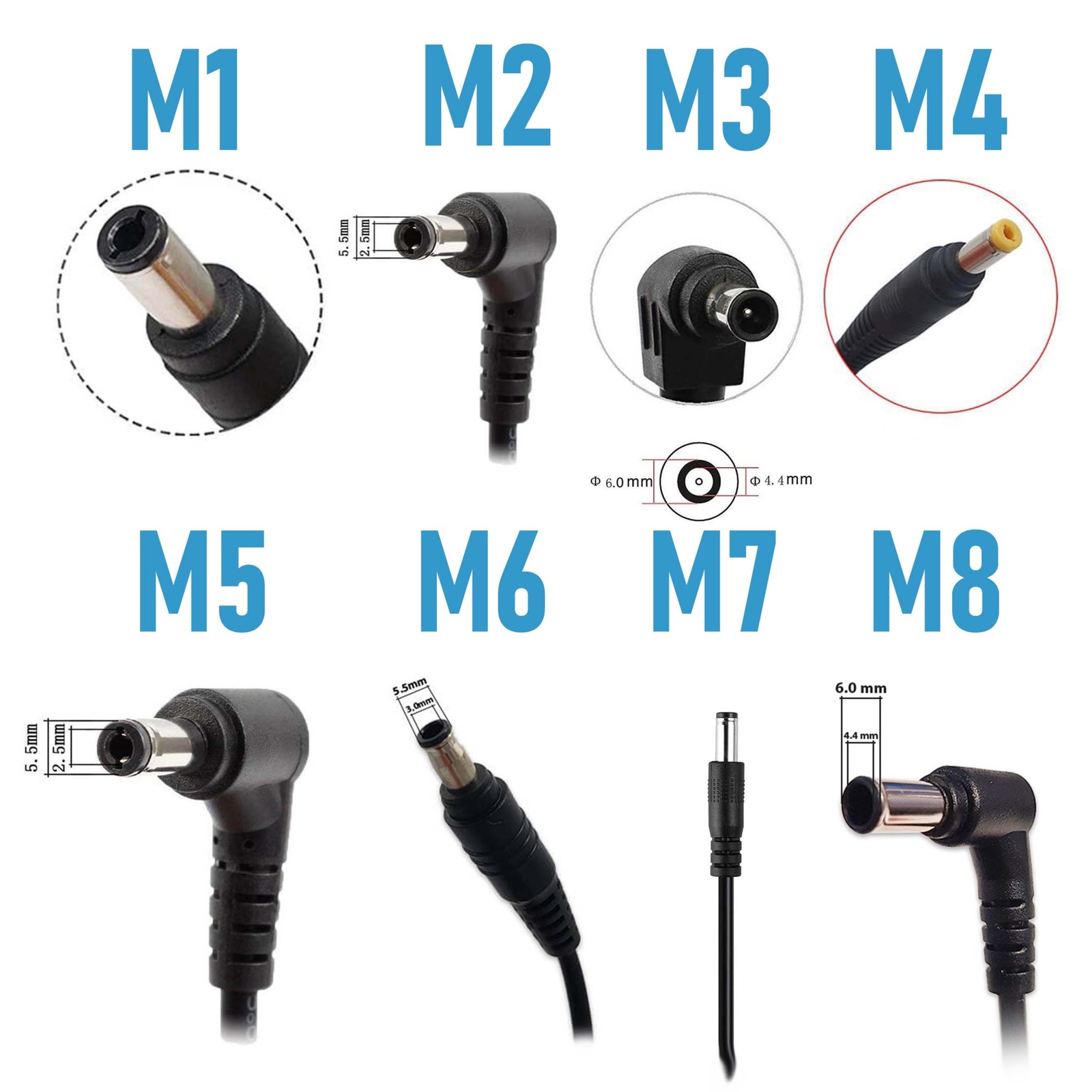 Embout Connecteur Adaptateur Universel M5 Pour Chargeur Toshiba 19V 5.5mm X 2.5mm