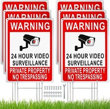 Zonon 6 Pack Private Property No Trespassing Sign 24 as the picture shown