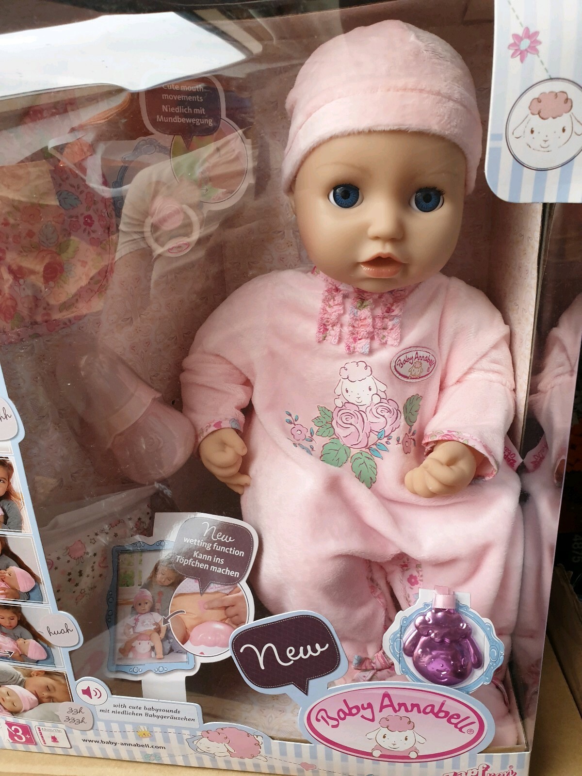 baby annabell wetting doll