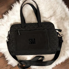 Steve Madden Large 17”x12"x5" Laptop Tablet Bag Crossbody Work Tote Black EUC