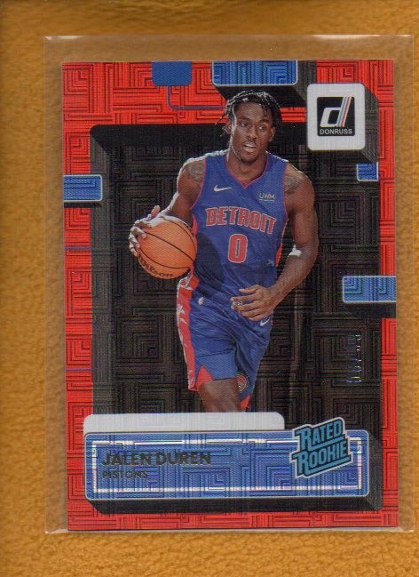 Jalen Duren 2022-23 Donruss Basketball Rated Rookie Choice Red RC #213 /99