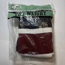 NEW Intermediate 26"-28" Pear Sox: Pro - Weight Ice Hockey Knit Socks Black Red