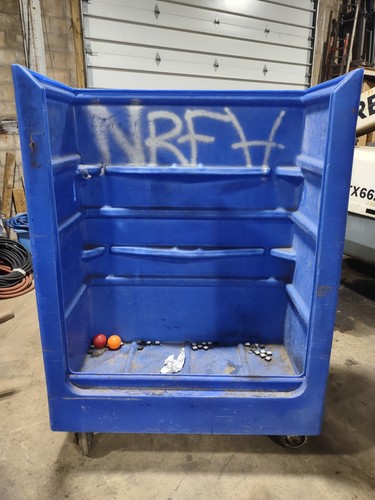 maxi mover by chem-tainer  laundry -shelf truck.