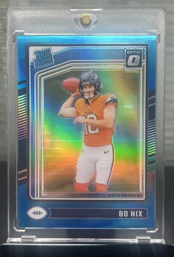 2024 Panini Donruss Optic - Rated Rookie Bo Nix #209 Aqua Prizm /299 (RC)