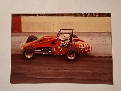 JOHNNIE LOGAN WINCHESTER SPEEDWAY ICAR SPRINT CAR ACTION PHOTO - Image 1 of 2