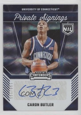 2024 University of Connecticut Private Signings /199 Caron Butler #CB Auto 1m6p