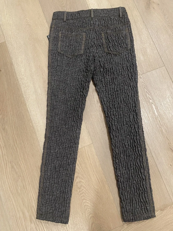 Pantalones de vestir Moschino Couture para mujer negros dorados botones grandes tiro medio 4 Foto 2 de 4