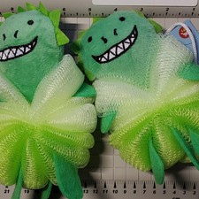 2 Pcs Bath Loofahs Kids Toddler Cute Animal Bath Sponges Loofah Bath Poof