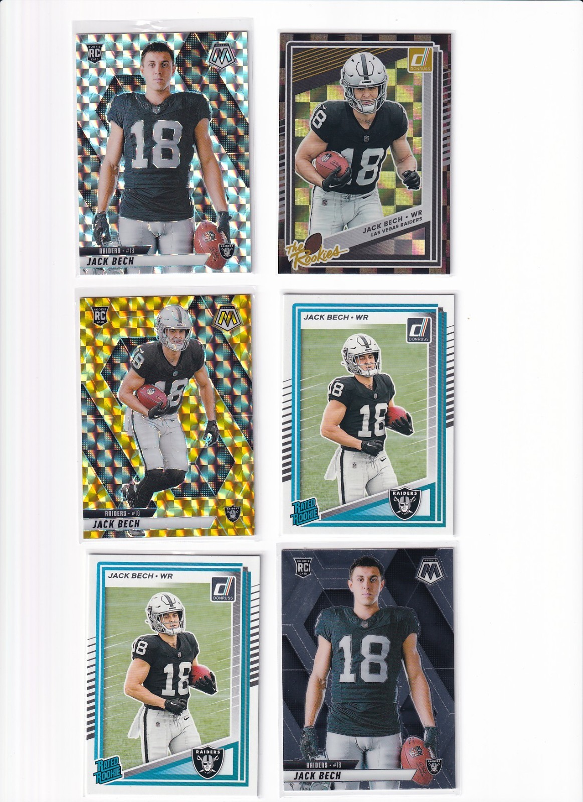 Jack Bech Card Lot – 6 Cards – Mosaic, Donruss - FREE Shipping