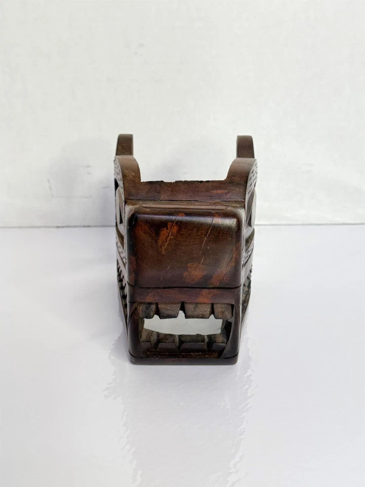 Máscara de puma SALISH tallada nativa americana de la costa noroeste de colección Mel buena firmada Foto 2 de 4