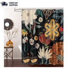Colorful Flowers Shower Curtain 72 x 72 - Versatile Boho Chic for Every Bathroom