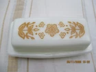 Vintage Pyrex "Butterfly Gold" Pattern Butter Dish