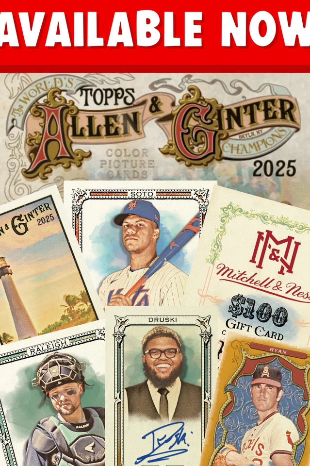 $1 Auctions! 2025 Topps Allen & Ginter Baseball - Mitchell & Ness Hobby Box