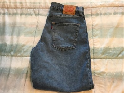 Levi s 550 Blue Denim Jeans Regular Fit  Men's Size 34x30 Med Wash