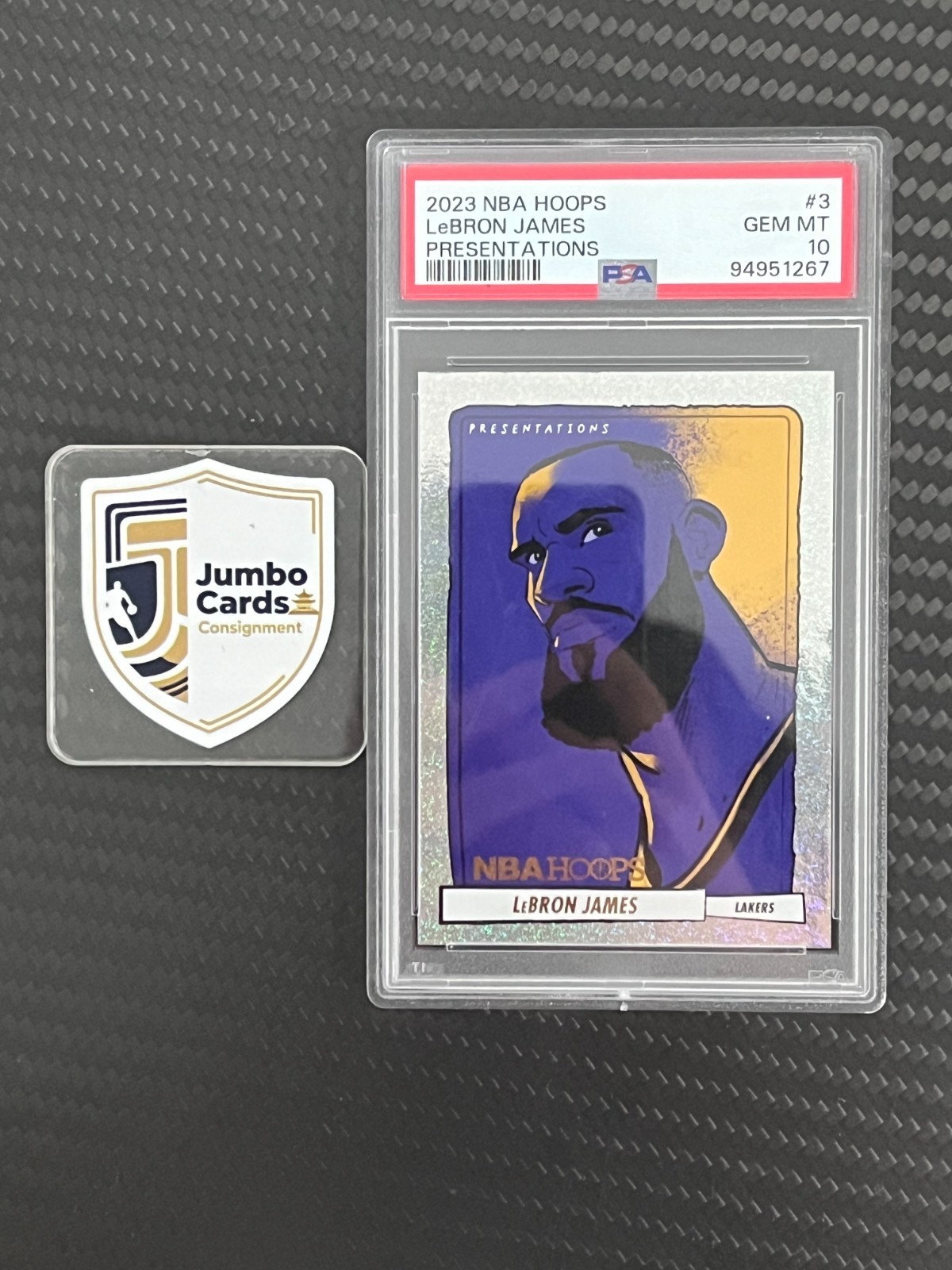 LeBron James 2023-24 Panini NBA Hoops Presentations #3 PSA 10