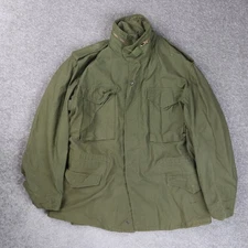 Vintage Military Mens OG-107 Regular Medium Green Long Sleeve Field Coat