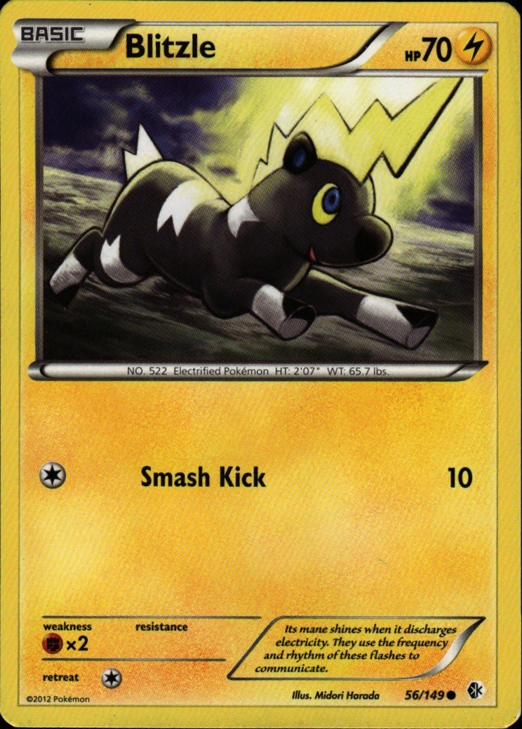 Pokemon TCG Card Blitzle Lightning Normal Boundaries Crossed BCR 56/149